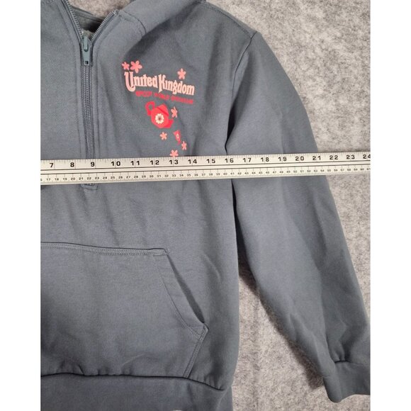 Disney Union Jack Minnie Mouse  Hoodie Sweatshirt U.K. Pavilion Women's Size M - Picture 2 of 7